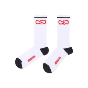 Calza Media Uomo Logo Socks White/black