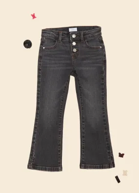 IANA  Pantaloni in denim di cotone stretch flare fit