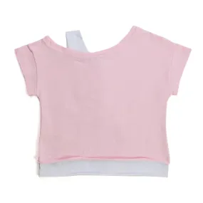 T-Shirt Monospalla Rosa Bambina